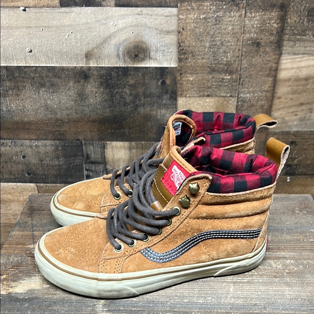 Vans Shoes Mens 5 Womens 6.5 Sk8 Hi MTE Glazed Ginger Sneakers Brown Suede